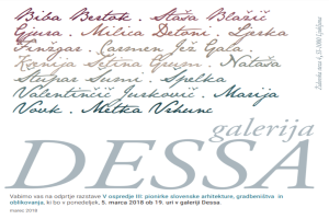 V ospredje III: pionirke slovenske arhitekture, gradbeništva in oblikovanja